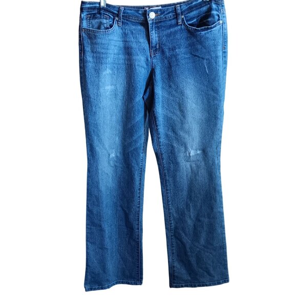 L.E.I. Bridget Curvy Bootcut Womens Jeans Size 16 Blue Denim 36x34 - Picture 3 of 6